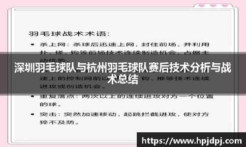 深圳羽毛球队与杭州羽毛球队赛后技术分析与战术总结